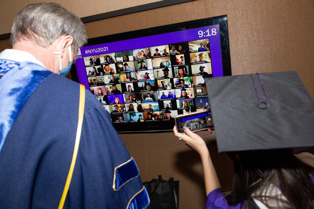 NYU virtual commencement ceremony was produced by Van Wagner